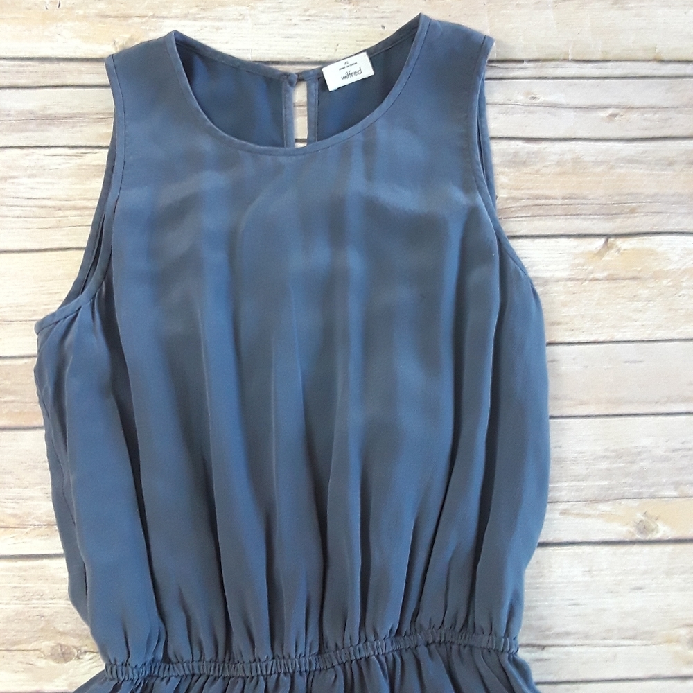 🚫SOLD🚫Wilfred Slate Gray Flowy Romper - Picture 4 of 8